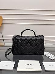 Chanel Top Handle Black Lambskin 20x6x12.5cm - 6