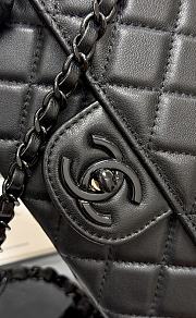 Chanel Top Handle Black Lambskin 20x6x12.5cm - 3