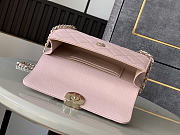 Chanel Flap Chain Bag Pink Caviar Gold With Handle 18x10x4.5cm - 6