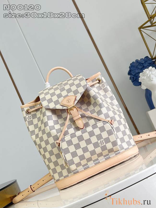 Louis Vuitton LV Montsouris PM Blackpack White 30x28x18cm - 1