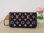 Louis Vuitton LV Zippy Wallet Black Pink 19.5x10.5x2.5cm - 4