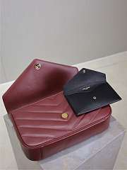 YSL Loulou Medium Matelassé Lambskin Red 29x17x8cm - 4