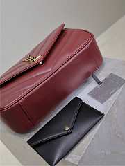 YSL Loulou Medium Matelassé Lambskin Red 29x17x8cm - 2