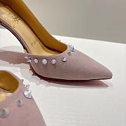 Christian Louboutin Anjalina 85 Pink Suede Heel 8.5cm - 4