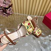 Valentino Garavani VLogo 115 Raffia-effect Platform Sandals - 5
