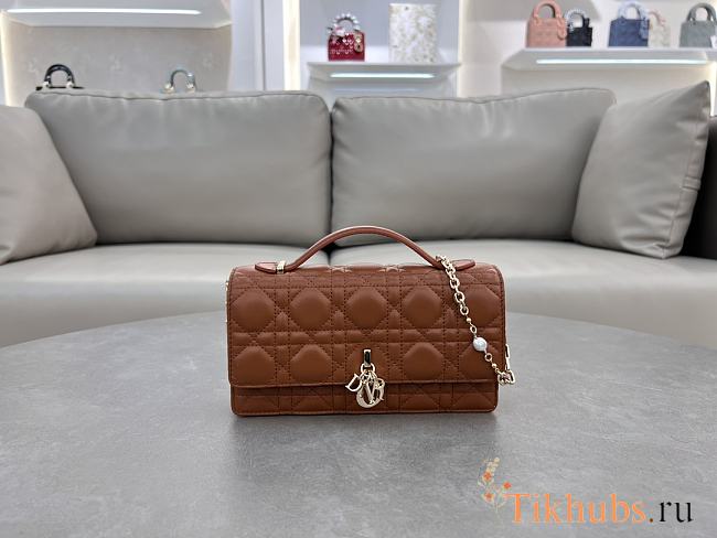 Dior Mini Miss Bag Lambskin Cognac 21x11.5x4.5cm - 1