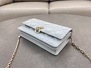 Dior Mini Miss Bag Lambskin Light Blue 21x11.5x4.5cm - 4