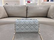 Dior Mini Miss Bag Lambskin Light Blue 21x11.5x4.5cm - 3