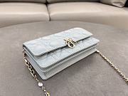 Dior Mini Miss Bag Lambskin Light Blue 21x11.5x4.5cm - 2