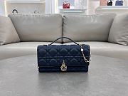 Dior Mini Miss Bag Lambskin Navy Blue 21x11.5x4.5cm - 1
