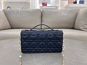 Dior Mini Miss Bag Lambskin Navy Blue 21x11.5x4.5cm - 4