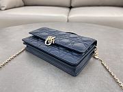 Dior Mini Miss Bag Lambskin Navy Blue 21x11.5x4.5cm - 5
