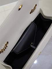 YSL Loulou Medium Matelassé Lambskin White 29x17x8cm - 4