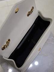 YSL Loulou Small Matelassé Lambskin White 24x14x6cm - 5