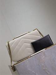 YSL Loulou Small Matelassé Lambskin White 24x14x6cm - 4