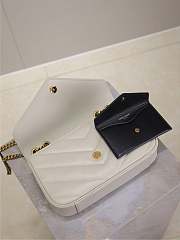 YSL Loulou Small Matelassé Lambskin White 24x14x6cm - 3