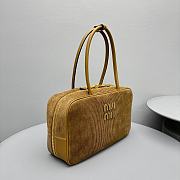 Miu Miu Beau Corduroy Top-handle Bag Beige 34x20x10cm - 6