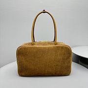 Miu Miu Beau Corduroy Top-handle Bag Beige 34x20x10cm - 3