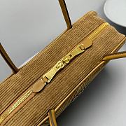 Miu Miu Beau Corduroy Top-handle Bag Beige 34x20x10cm - 2