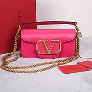 Valentino Garavani Small Loco Pink Shoulder Bag 20x11x5cm - 1