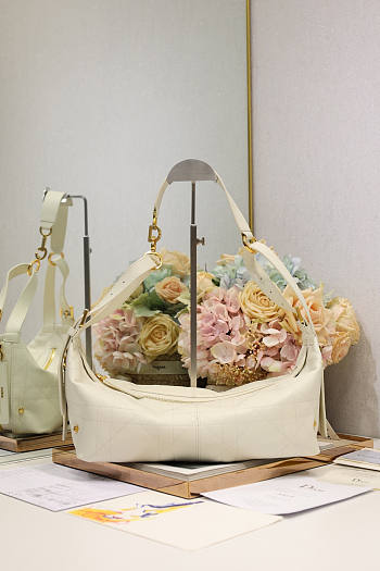 Dior Medium D-Journey Bag White 33x16x15cm
