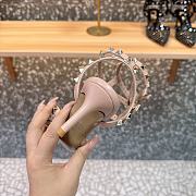 Valentino Rockstud 65 Crystal Leather Pumps Sandal - 4
