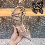 Valentino Rockstud 65 Crystal Leather Pumps Sandal - 2