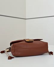 Fendi Mamma Baguette Medium Brown Leather Bag 26.5x18x8.5cm - 6