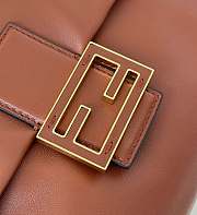 Fendi Mamma Baguette Medium Brown Leather Bag 26.5x18x8.5cm - 5