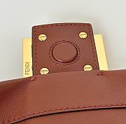 Fendi Mamma Baguette Medium Brown Leather Bag 26.5x18x8.5cm - 3