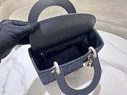 Dior Medium Lady Bag Blue Denim 24cm - 5