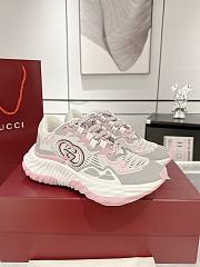 Gucci Women's Ripple Grey White Trainer Sneaker - 1