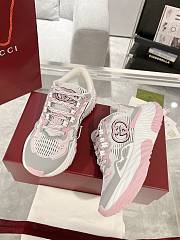 Gucci Women's Ripple Grey White Trainer Sneaker - 5