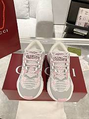 Gucci Women's Ripple Grey White Trainer Sneaker - 3