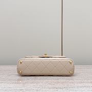 Chanel 25P Top Handle Bag Beige Gold Lambskin 20x14x6cm - 2