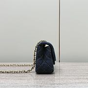 Chanel Mini Flap Bag Denim Gold 20x13x7cm - 6