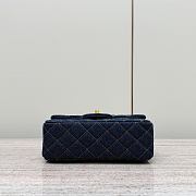 Chanel Mini Flap Bag Denim Gold 20x13x7cm - 5