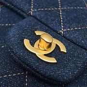 Chanel Mini Flap Bag Denim Gold 20x13x7cm - 3