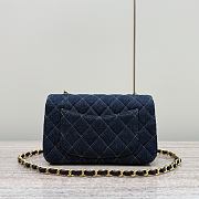 Chanel Mini Flap Bag Denim Gold 20x13x7cm - 2