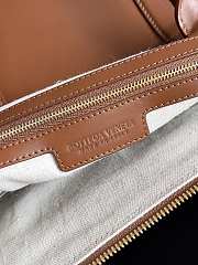 Bottega Veneta Cabin Leather Duffle Bag Brown 55x29x24cm - 6