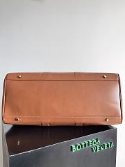 Bottega Veneta Cabin Leather Duffle Bag Brown 55x29x24cm - 2