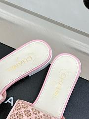 Chanel White Pink Slides 02 - 5