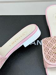 Chanel White Pink Slides 02 - 3