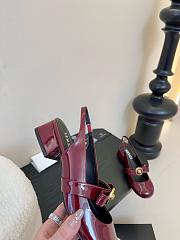 Versace Gianni Ribbon Patent Slingback Pumps Red 35mm - 5