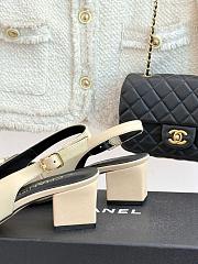 Chanel Slingback Black Beige Heel 5cm - 4