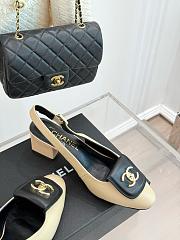 Chanel Slingback Black Beige Heel 5cm - 3