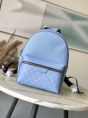 Louis Vuitton LV Discovery PM Backpack Blue 38x29x20cm