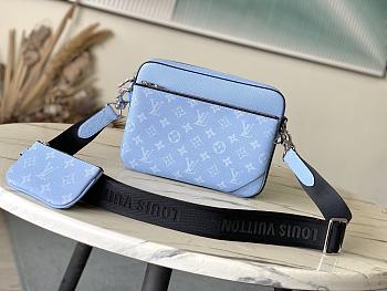 Louis Vuitton LV Trio Messenger Blue Bag 25x18.5x7cm