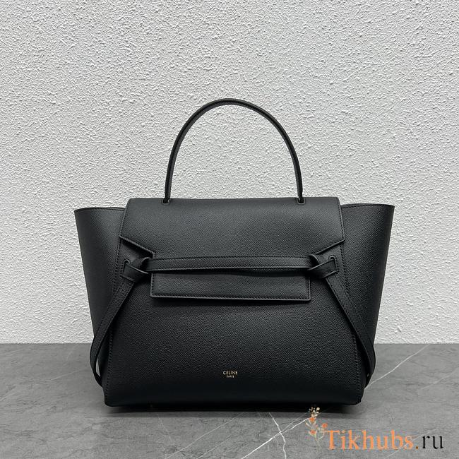 Celine Belt Bag Grained Calfskin Black 28x23x16cm - 1