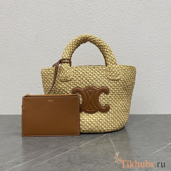 Celine Besace Triomphe Paille Beige 23x22x23cm - 1